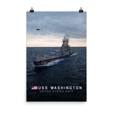 USS Washington Artwork Poster - Etsy