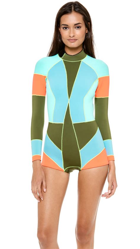 Cynthia Rowley Colorblock Wetsuit Lyst