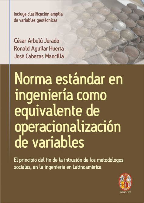 Pdf Norma Estándar En Ingeniería Geotécnica Como Equivalente De Operacionalización De