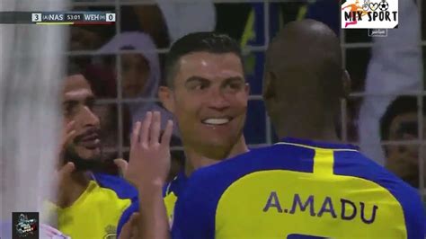 سوبر هاتريك كريستيانو رونالدو في مباراة النصر والوحدة بالدوري السعودي Super Hattrick Cronaldo