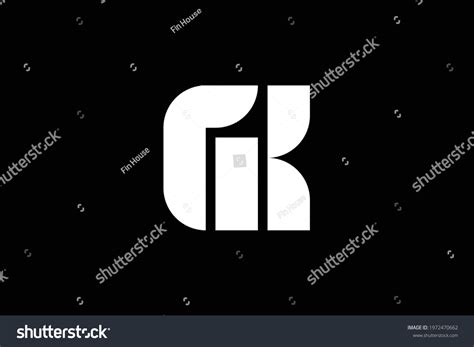 Initial Gk Kg Modern Monogram Elegant Stock Vector Royalty Free