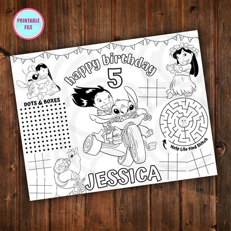 Lilo And Stitch Activity Sheet Lilo And Stitch Coloring Sheet Lilo