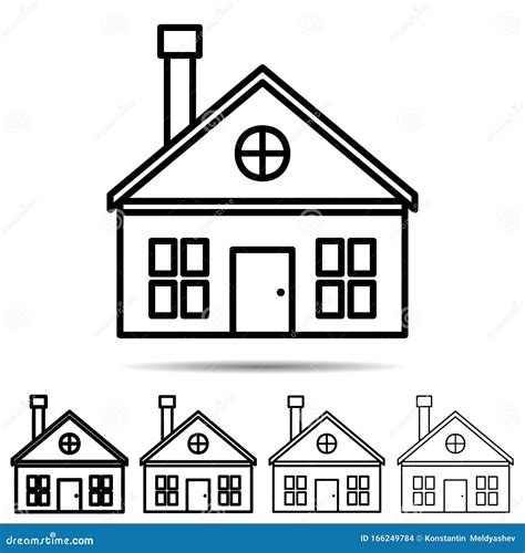 House Different Shapes Icon Simple Thin Line Outline Vector Of