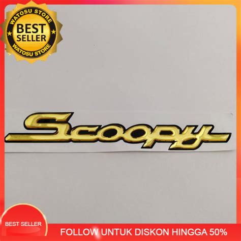 Jual Emblem Honda Logo Scoopy Crome Gold Shopee Indonesia