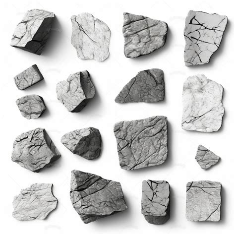 Premium Vector Minimal Vector Stone Textures On White Background