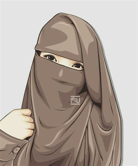 Niqabi Muslimah Hijab Cartoon Girl Drawing Islamic Cartoon