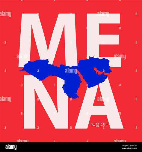 Mena Region Map Vector Illustration Stock Vector Image And Art Alamy