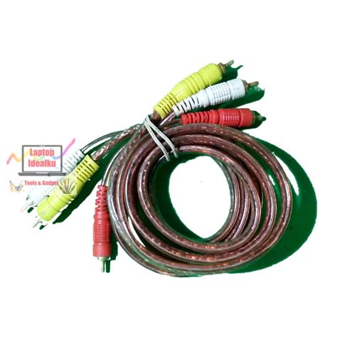 Jual Kabel RCA 3 To 3 Merah Bening Shopee Indonesia