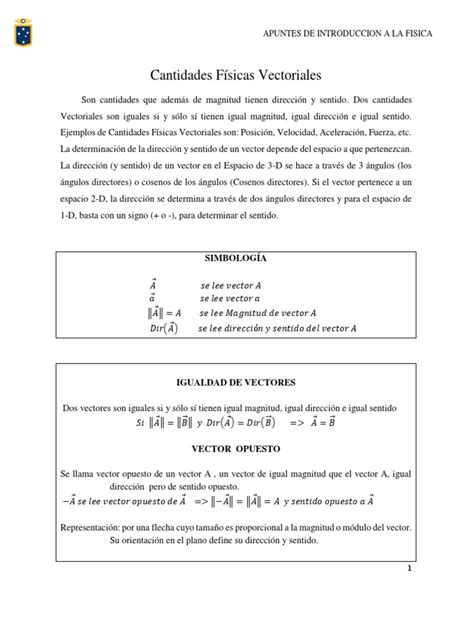 Apuntes De Vectores 1 2 Pdf Vector Euclidiano Escalar Matemáticas