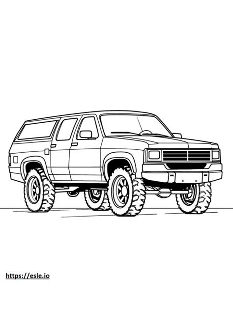 Chevrolet S10 Blazer 4WD Para Colorear E Imprimir