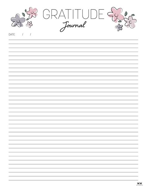 Gratitude Journal Templates Free Printables Printabulls