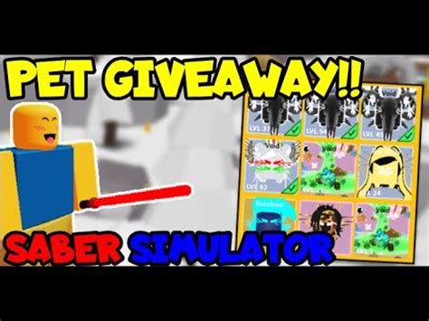 SABER SIMULATOR PET GIVEAWAY FREE OP PETS Roblox Saber Simulator