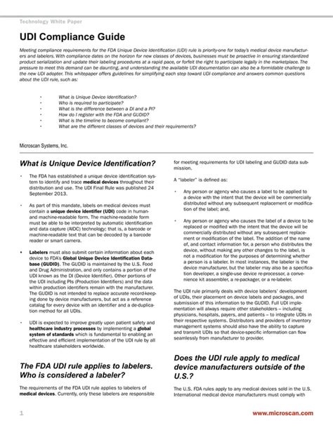 Microscan LVS UDI Compliance Guide PDF