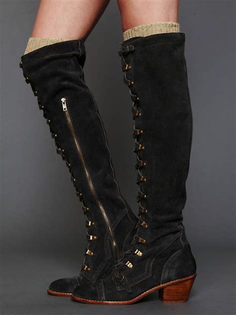 Free People Joe Lace Up Boot Tall Boots Boots Shoe Boots