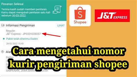 Cara Mengetahui Nomor Kurir Shopee Youtube