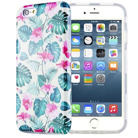 Iphone 6s Case For Girls Cute 6s Case Dimaka Floral Pattern Double Layer Protective Case With