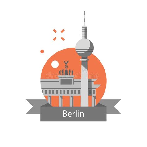 Porte De Brandebourg Le Symbole De Berlin Allemagne Illustration De