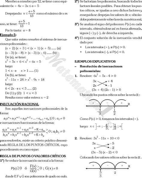 Inecuaciones Ejercicios Resueltos Pdf