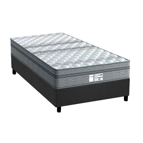 Cama Box Solteiro Colch O Molas Probel Prolastic Born Cinza Base Crc