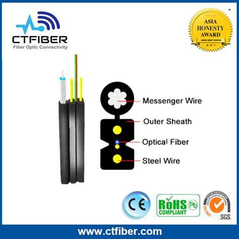 Cores Ftth Bow Type Drop Cable Gjyxfch Self Supporting Flame