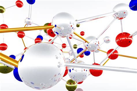 De Complexe 3d Structuur Van Het Atoom Van De Molecule Geeft Terug