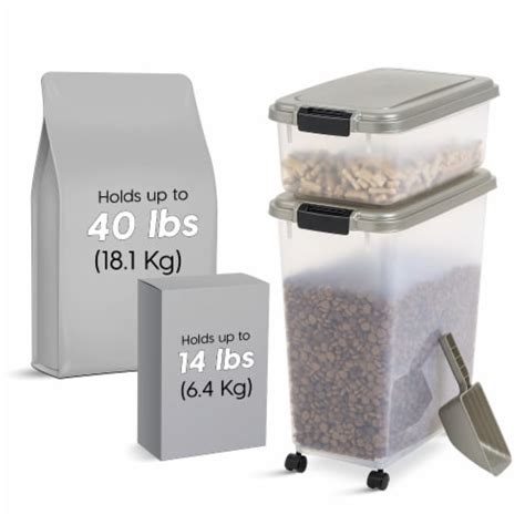 Iris Usa 3 Piece Airtight Food Storage Container Combo With Scoop For