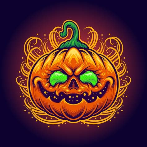 Ilustraci N De Linterna De Halloween Jack O Vector Premium