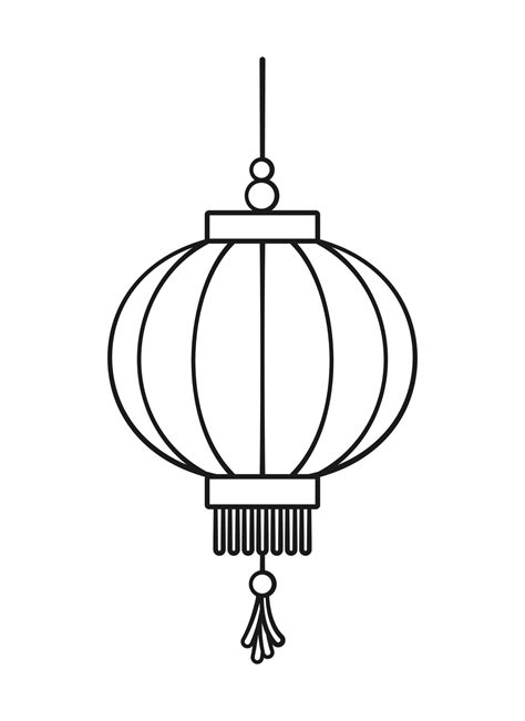 Chinese Lantern Coloring Page