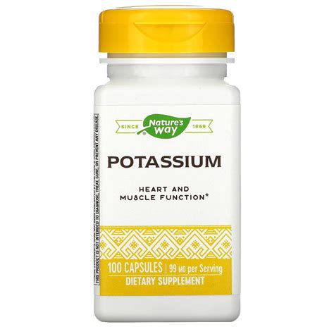 Nature’s Way Potassium 100 Capsules Health Online