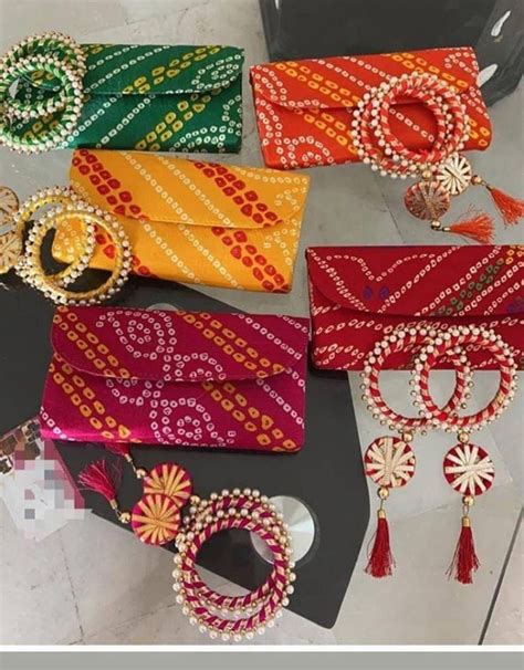 Pair Sangeet Mehndi Bangles With Pouch Indian Wedding Etsy