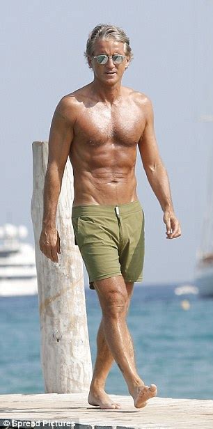 Roberto Mancini Shows Off Incredible Physique As The Year Old Soaks