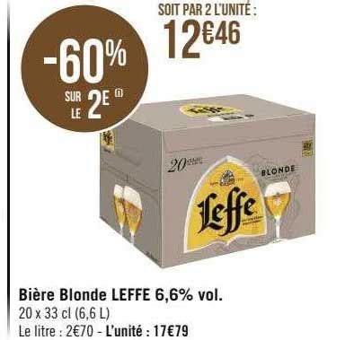 Promo Bière Blonde Leffe 6 6 Vol chez Géant iCatalogue fr