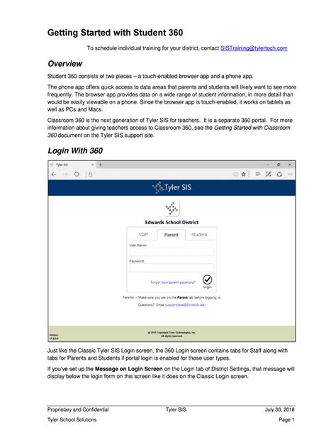 Fillable Online Getting Started With Student 360 Boonville Public
