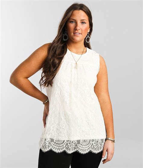 Daytrip Floral Lace Mesh Tank Top Women S Tank Tops In Cream Buckle