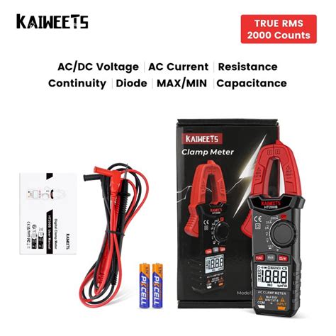 Kaiweets Ac Dc Digital Clamp Meter Multimeter Pinza Amperimetrica True