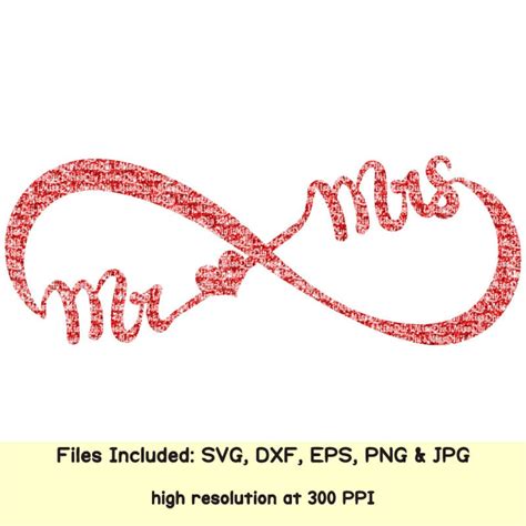 Mr And Mrs Svg Infinity Svg Symbol Signs Wedding Marriage Chair Signs