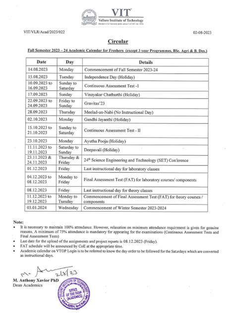 Academic Calendar | PDF