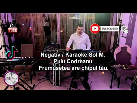 Negativ Karaoke Puiu Codreanu Frumusețea are chipul tău YouTube