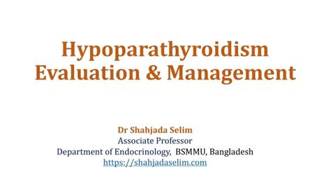 Ppt Hypoparathyroidism Dr Selim Powerpoint Presentation Free Download Id 11734597