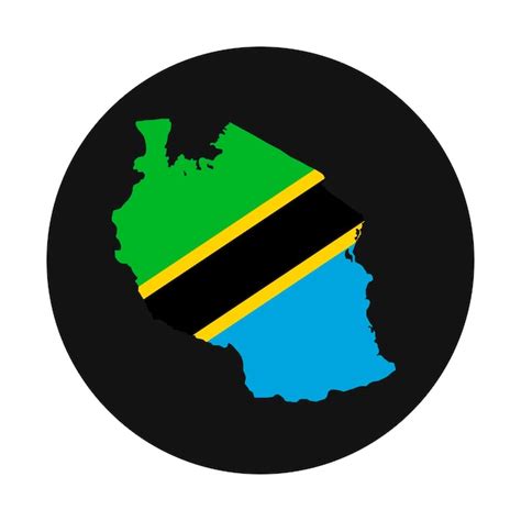 Premium Vector Tanzania Map Silhouette With Flag On Black Background