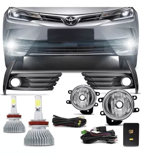 Kit Farol Milha Corolla Moldura Super Led