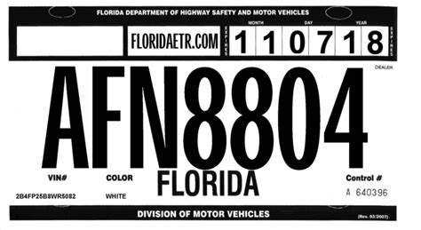 Placas temporales Florida Una guía completa para concesionarios