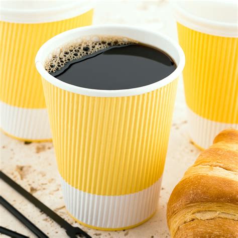 Oz Disposable Hot Coffee Ripple Wall Paper Cup Manufacturer