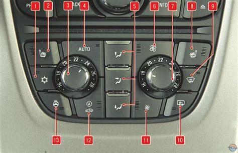 Opel Astra J. Система с блоком автоматического управления двухзонным ...