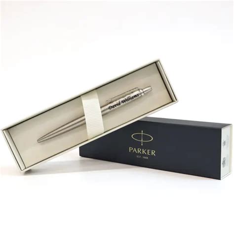 PERSONALISED ENGRAVED PARKER Silver Ball Point Pen -Christmas Gift £12. ...