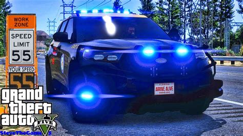 Playing Gta 5 As A Police Officer Highway Patrol Fhp Gta 5 Mod 4k Youtube