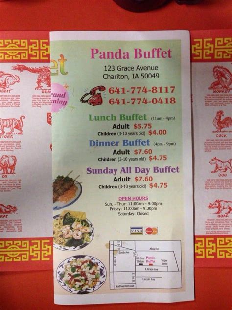 Menu At Panda Buffet Restaurant Chariton