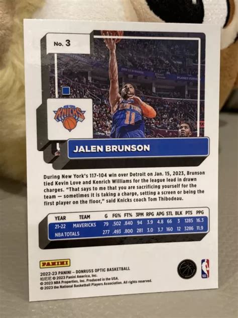 Nba Optic Donruss New York Knicks Jalen Brunson Eur