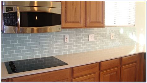 Light Blue Glass Backsplash Tile Tiles Home Design Ideas