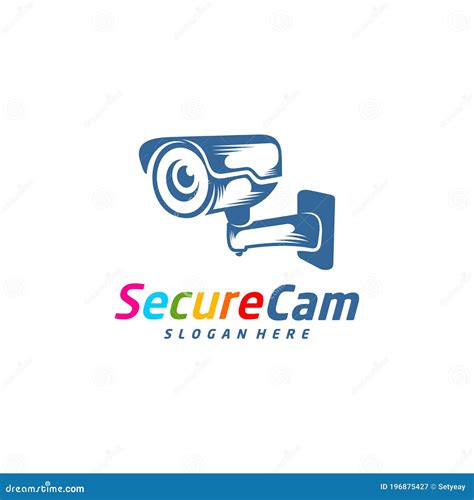 Cctv Camera Logo Design Vector Template Concept Symbol Icon Stock